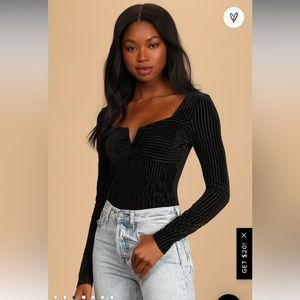 NWT Small Black Long Sleeve Bodysuit